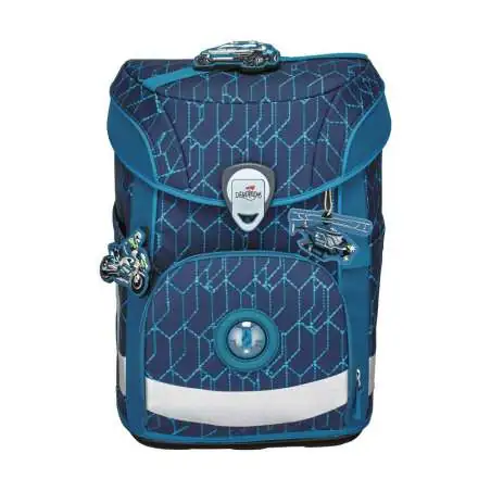 DERDIEDAS Schulrucksack ErgoFlex EASY Set - 6 tlg. Blue Speed Front