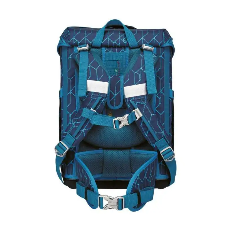 DERDIEDAS Schulrucksack ErgoFlex EASY Set - 6 tlg. Blue Speed Rückansicht Tragegurte
