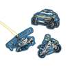 DERDIEDAS Schulrucksack ErgoFlex EASY Set - 6 tlg. Blue Speed Wechselbuttons