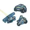 DERDIEDAS Schulrucksack ErgoFlex EASY Set - 6 tlg. Blue Speed Wechselbuttons