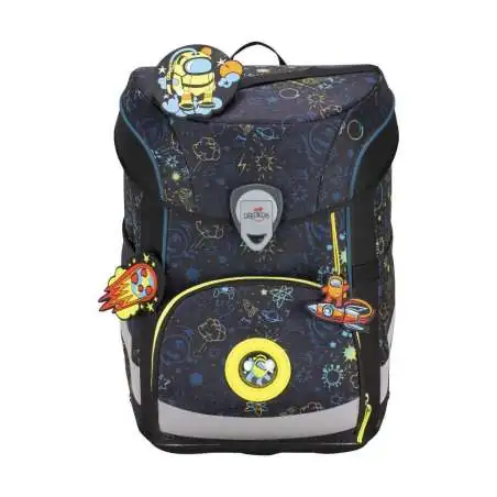 DERDIEDAS Schulrucksack ErgoFlex EASY Set - 6 tlg. LED Crazy Front