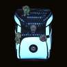 DERDIEDAS Schulrucksack ErgoFlex EASY Set - 6 tlg. Superflash Blue Robot Front leuchtend