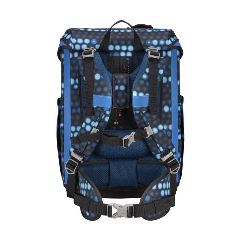 DERDIEDAS Schulrucksack ErgoFlex EASY Set - 6 tlg. Superflash Blue Robot Rückansicht Tragegurte