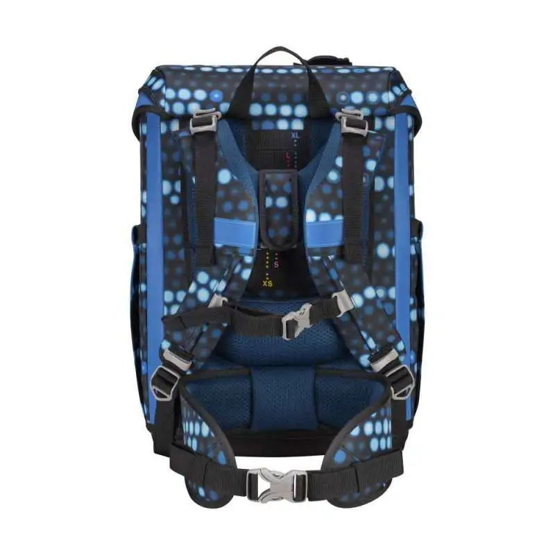DERDIEDAS Schulrucksack ErgoFlex EASY Set - 6 tlg. Superflash Blue Robot Rückansicht Tragegurte