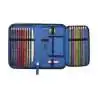 DERDIEDAS Schulrucksack ErgoFlex EASY Set - 6 tlg. Superflash Blue Robot Schüleretui offen