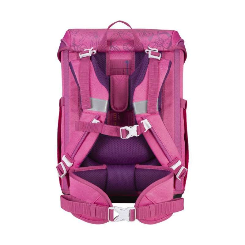 DERDIEDAS Schulrucksack ErgoFlex EASY Set - 6 tlg ECO Pink Planet Rückansicht Tragegurte