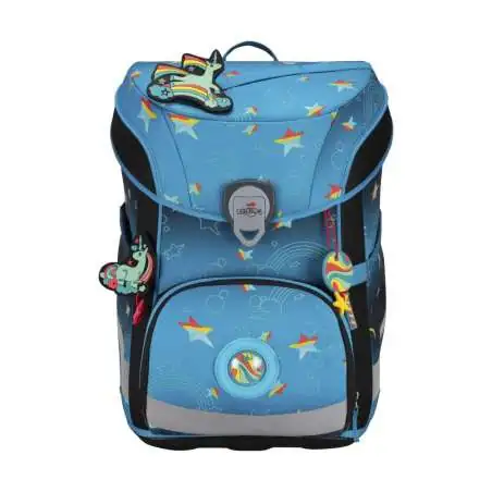 DERDIEDAS Schulrucksack ErgoFlex EASY Set - 6 tlg LED Rainbow Star Front
