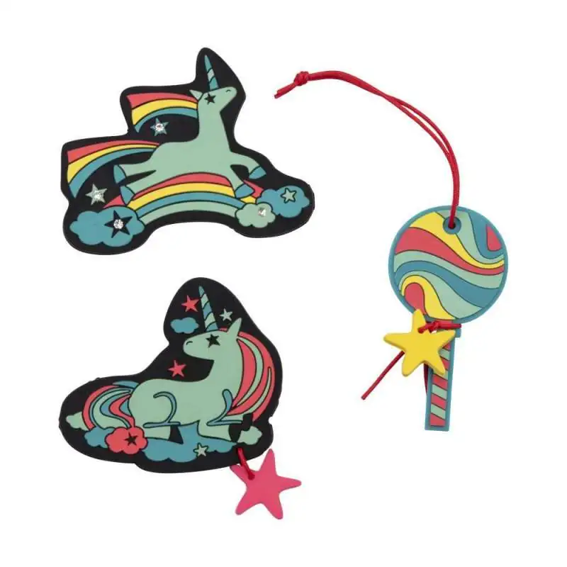 DERDIEDAS Schulrucksack ErgoFlex EASY Set - 6 tlg LED Rainbow Star Wechselbuttons