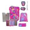DERDIEDAS Schulrucksack ErgoFlex EASY Set - 6 tlg Neon Punkie
