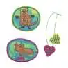 DERDIEDAS Schulrucksack ErgoFlex EASY Set - 6 tlg Superflash Paradise Wechselbutton