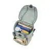 DERDIEDAS Schulrucksack ErgoFlex Tiny Set - 6 tlg ECO Grey Planet seitlich offen