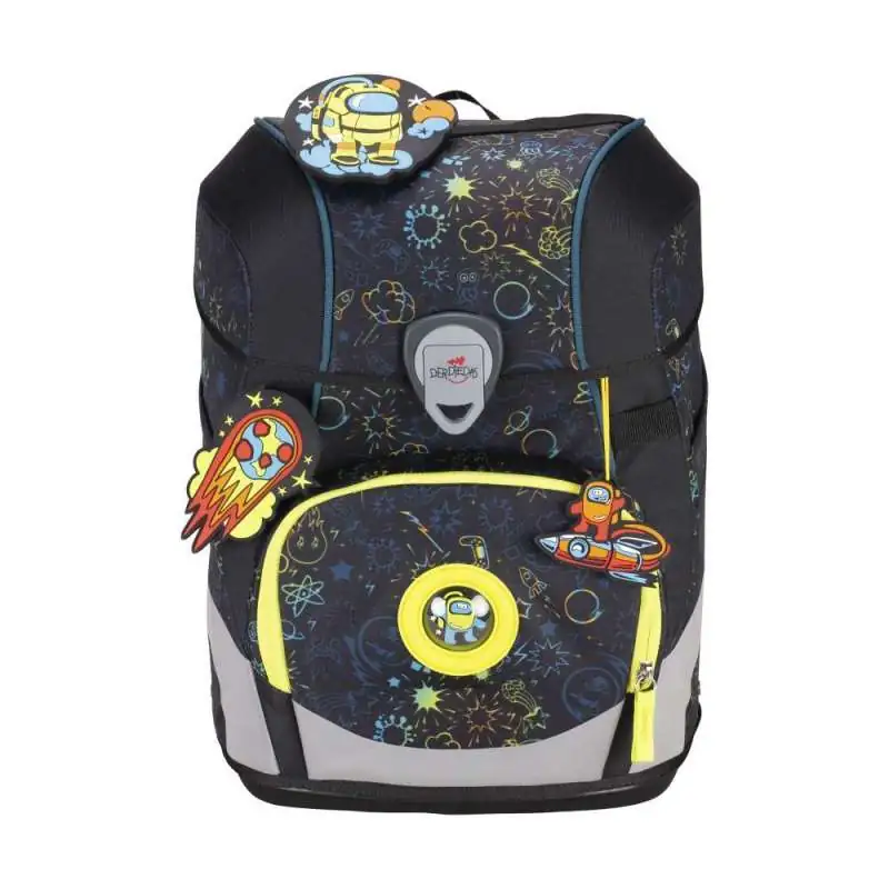 DERDIEDAS Schulrucksack ErgoFlex Tiny Set - 6 tlg LED Crazy Front