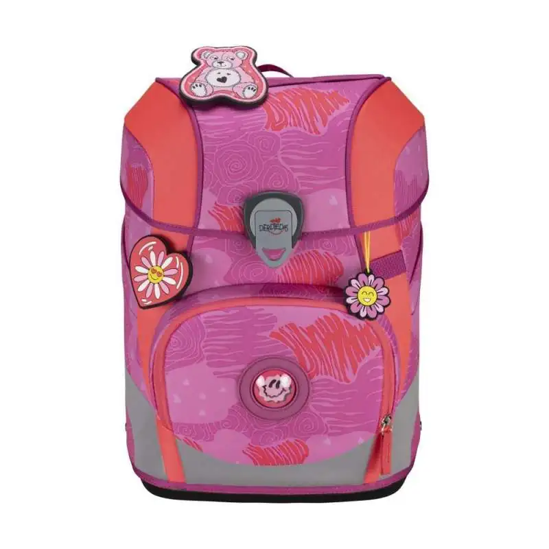 DERDIEDAS Schulrucksack ErgoFlex TINY Set - 6 tlg Roses Front