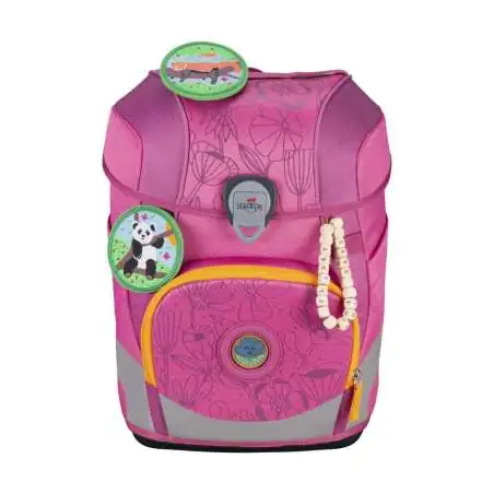 DERDIEDAS Schulrucksack ErgoFlex TINY Set - 6 tlg ECO Pink Planet Front