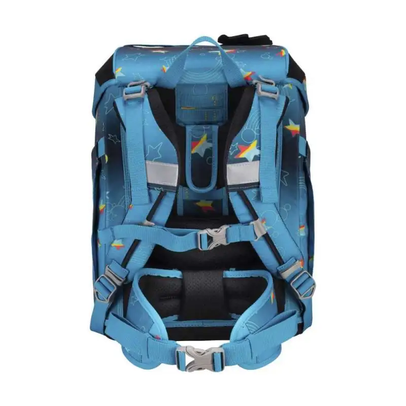 DERDIEDAS Schulrucksack ErgoFlex TINY Set - 6 tlg LED Rainbow Star Rückansicht Tragegurte