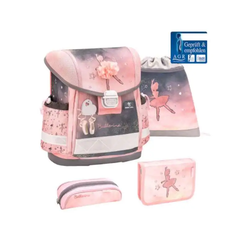 BELMIL Schulranzen CLASSY Set 4 tlg - Ballerina Black Pink