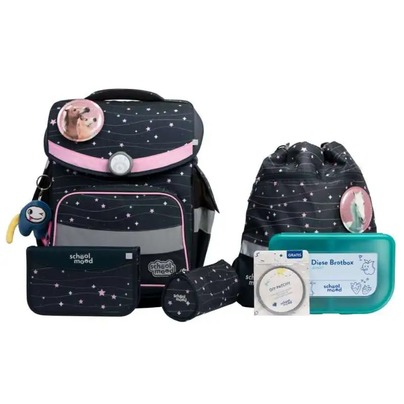 SCHOOL MOOD Schulranzen TIMELESS Pro Set 6 tlg - Pro Ella Pony