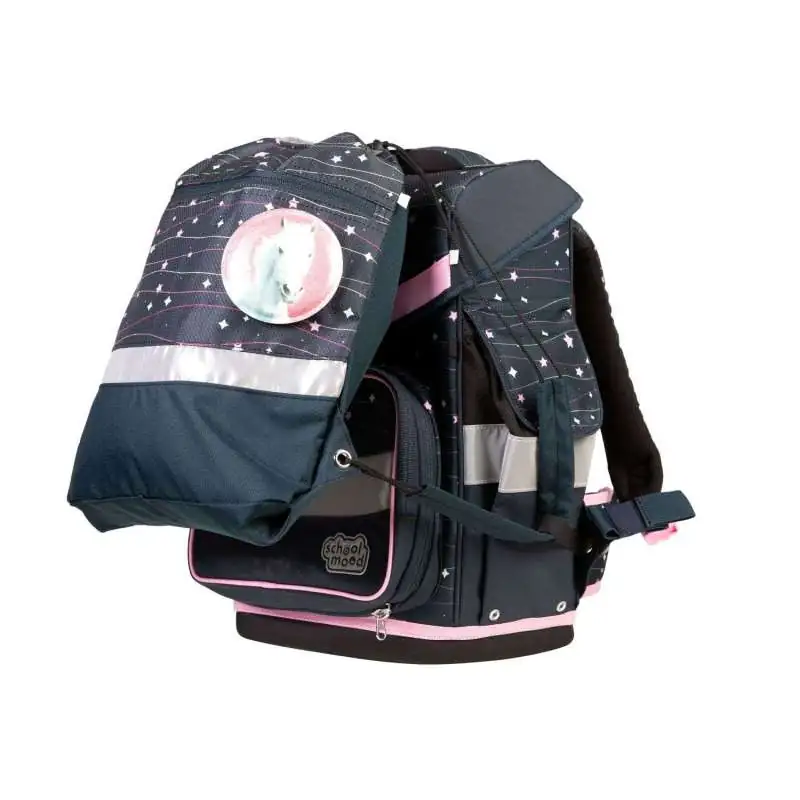 SCHOOL MOOD Schulranzen TIMELESS Pro Set 6 tlg - Pro Ella Pony Schulranzen mit Sporttasche