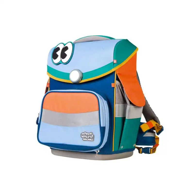 SCHOOL MOOD Schulranzen TIMELESS Pro Set 6 tlg - Pro Happy Sapphire Happy Colours Collection seitliche Front