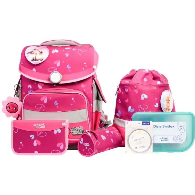 SCHOOL MOOD Schulranzen TIMELESS Pro Set 6 tlg - Pro Klara Häschen