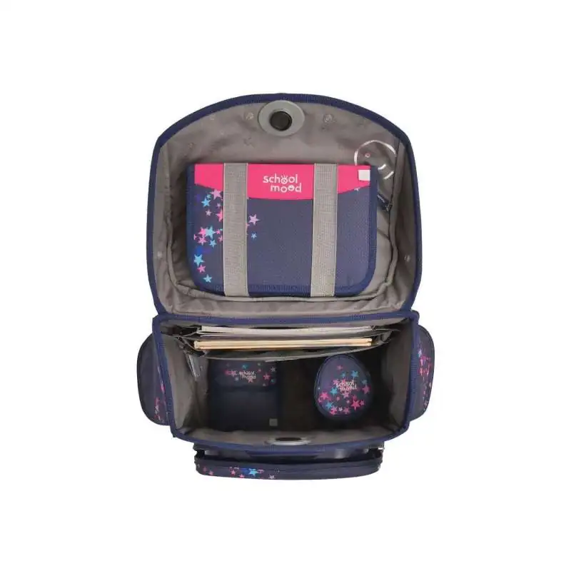 SCHOOL MOOD Schulranzen TIMELESS Pro Set 6 tlg - Pro Leni Hund offen