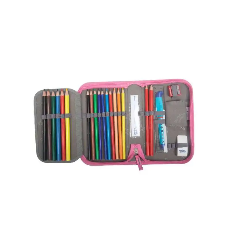 SCHOOL MOOD Schulranzen TIMELESS Pro Set 6 tlg - Pro Lilly Meerjungfrau Schüleretui offen