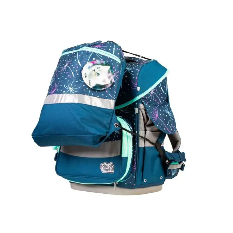 SCHOOL MOOD Schulranzen TIMELESS Pro Set 6 tlg - Pro Lilly Meerjungfrau Lina Kätzchen Schulranzen mit Sporttasche