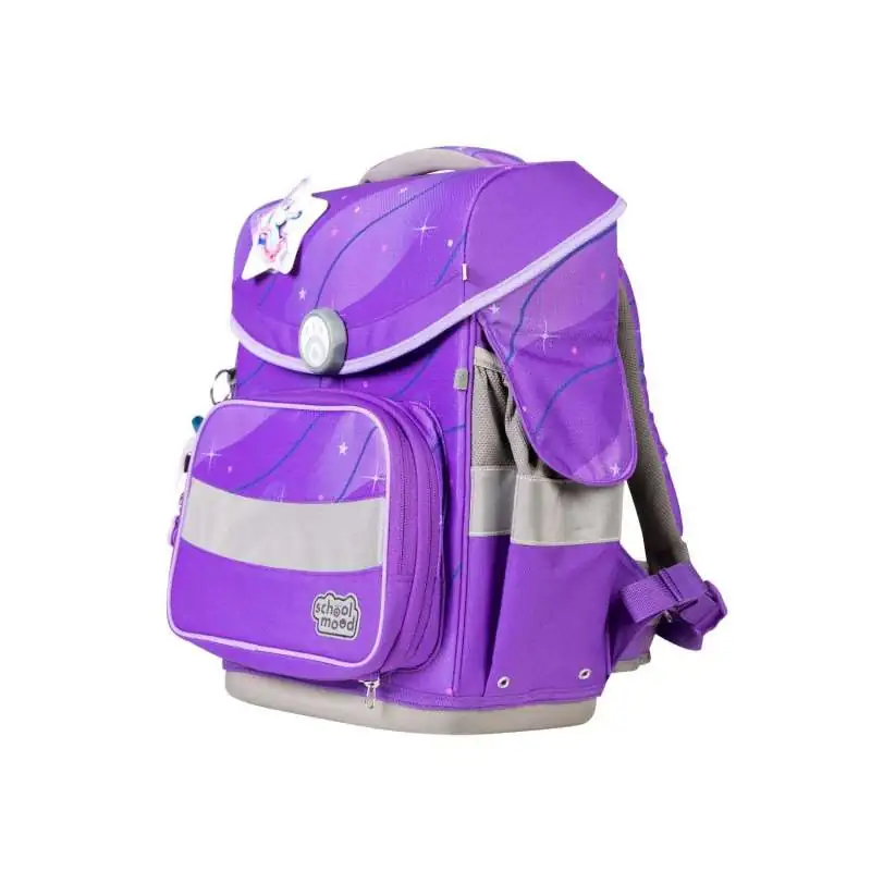 SCHOOL MOOD Schulranzen TIMELESS Pro Set 6 tlg - Pro Lilly Meerjungfrau Marie Pegasus seitliche Front