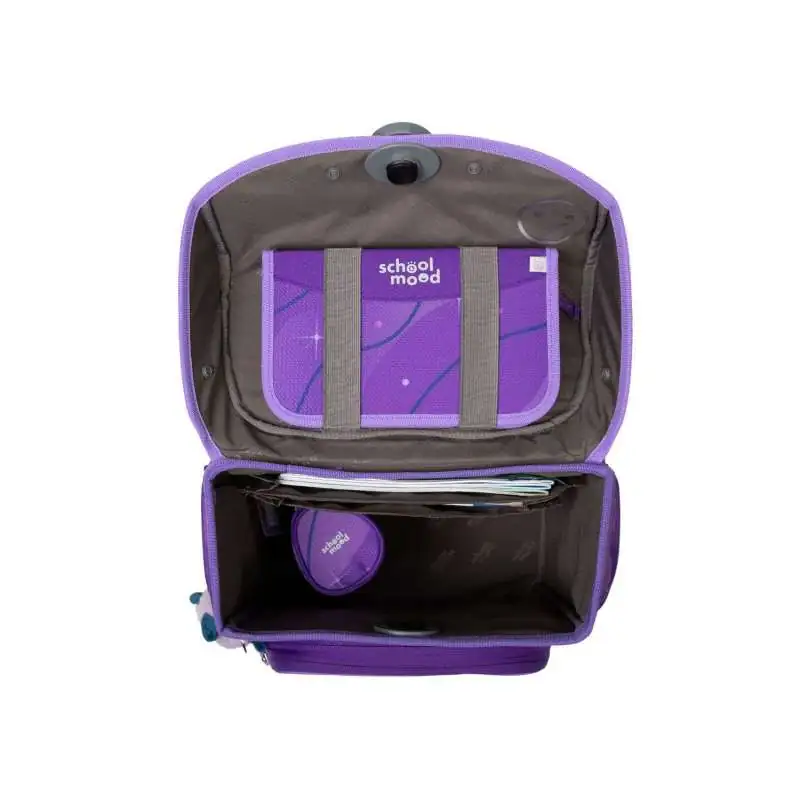 SCHOOL MOOD Schulranzen TIMELESS Pro Set 6 tlg - Pro Lilly Meerjungfrau Marie Pegasus offen