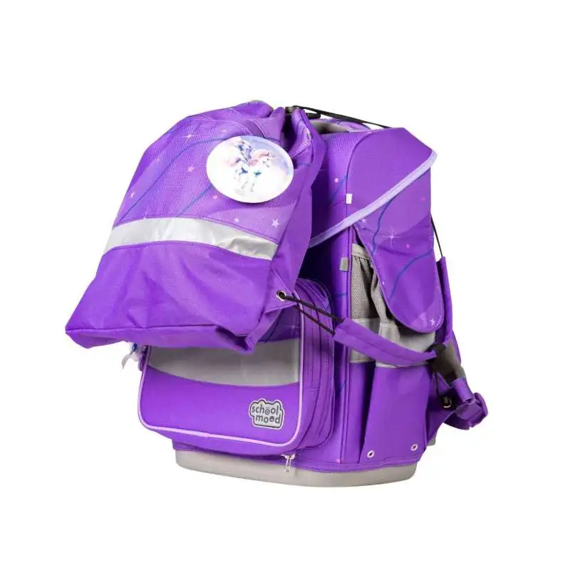 SCHOOL MOOD Schulranzen TIMELESS Pro Set 6 tlg - Pro Lilly Meerjungfrau Marie Pegasus Schulranzen mit Sporttasche