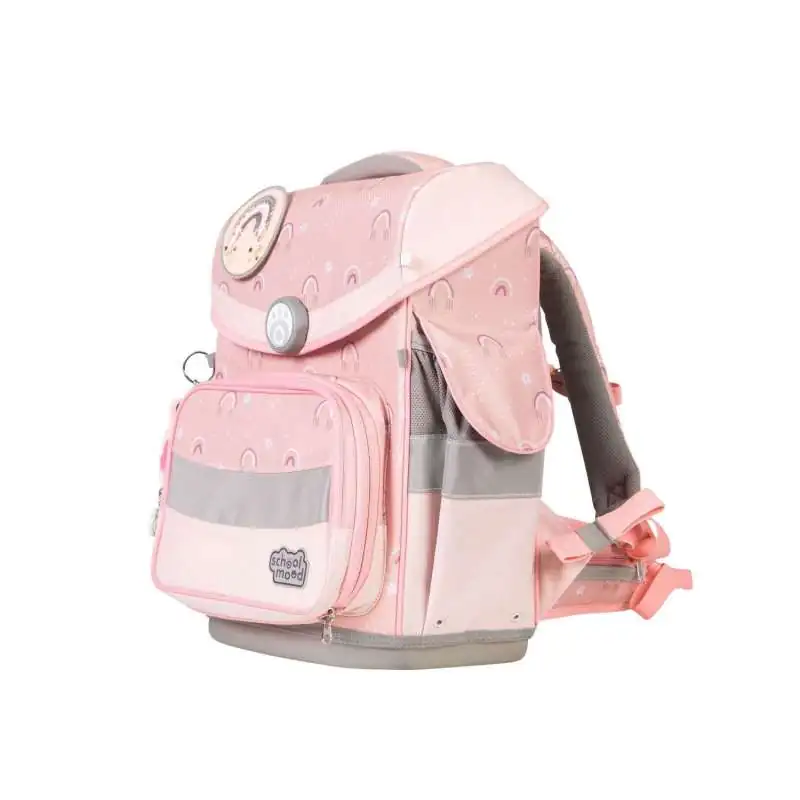 SCHOOL MOOD Schulranzen TIMELESS Pro Set 6 tlg - Pro Rainbow seitliche Front