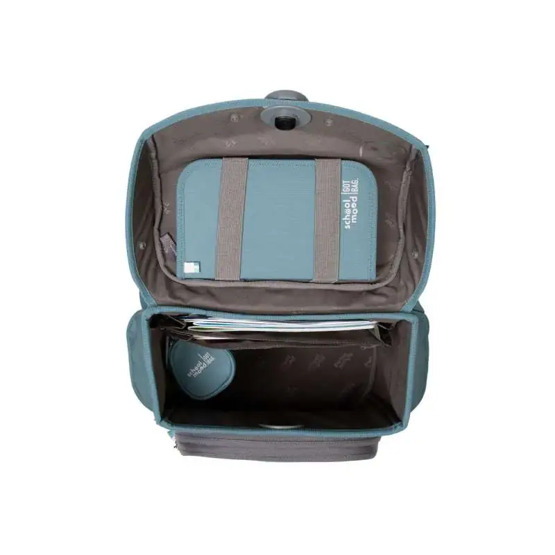 SCHOOL MOOD Schulranzen TIMELESS Pro Set 6 tlg - Pro Dolphin Ocean Collection offen