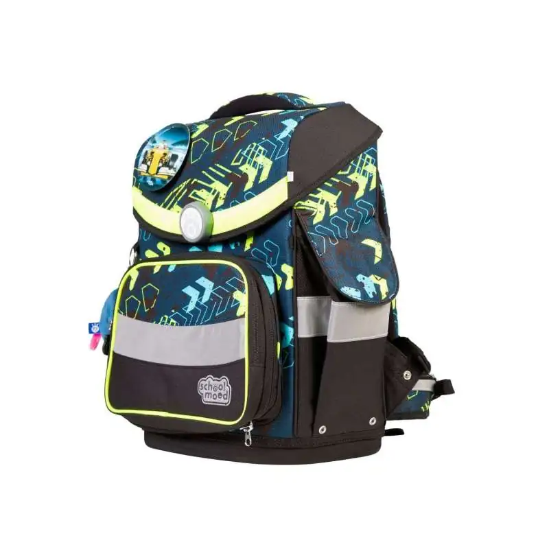 SCHOOL MOOD Schulranzen TIMELESS Pro Set 6 tlg - Pro Elias Rennwagen Front seitlich