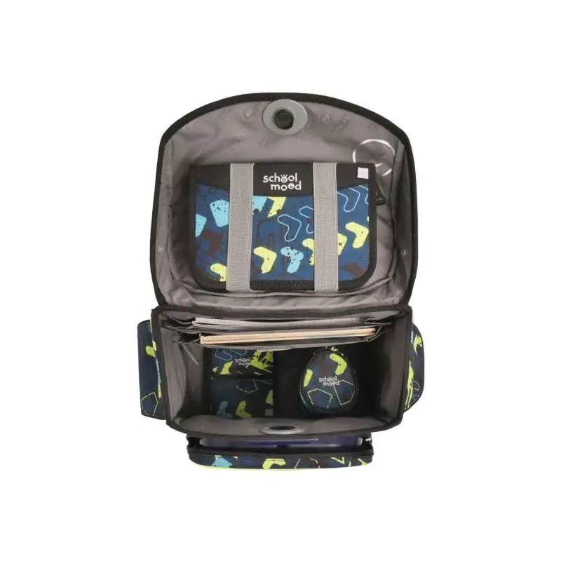 SCHOOL MOOD Schulranzen TIMELESS Pro Set 6 tlg - Pro Elias Rennwagen offen