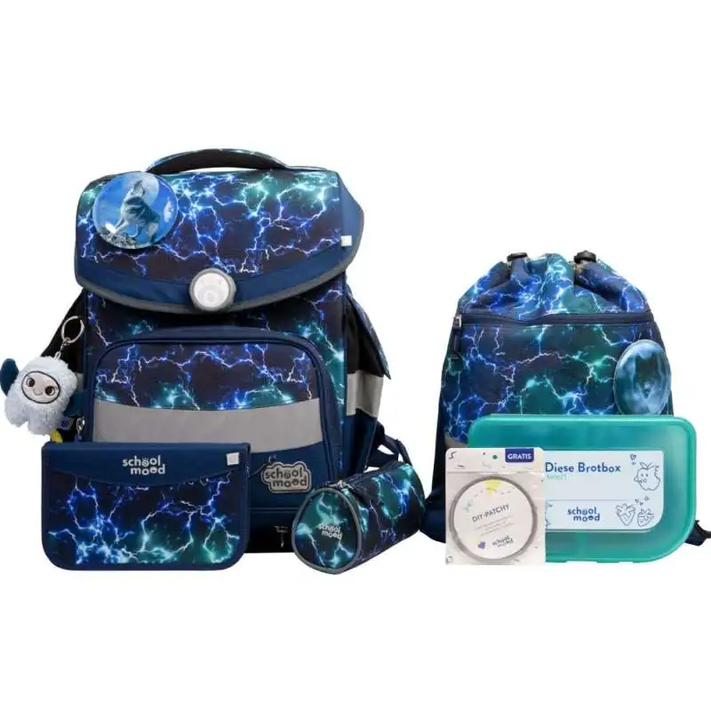 SCHOOL MOOD Schulranzen TIMELESS Pro Set 6 tlg - Pro Felix Wolf
