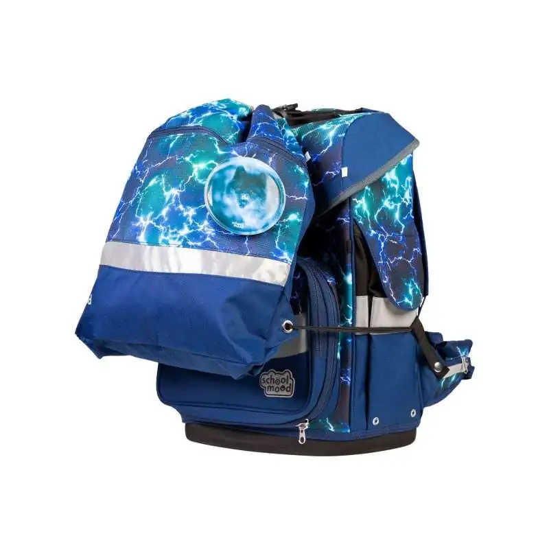 SCHOOL MOOD Schulranzen TIMELESS Pro Set 6 tlg - Pro Felix Wolf Schulranzen mit Sporttasche