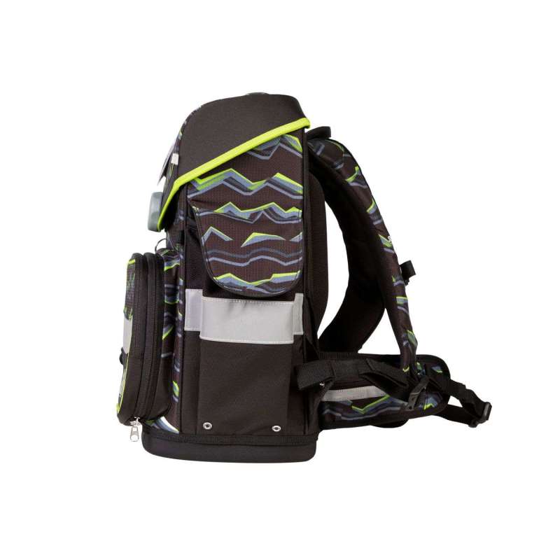 SCHOOL MOOD Schulranzen TIMELESS Pro Set 6 tlg - Pro Finn Raubkatze seitlich