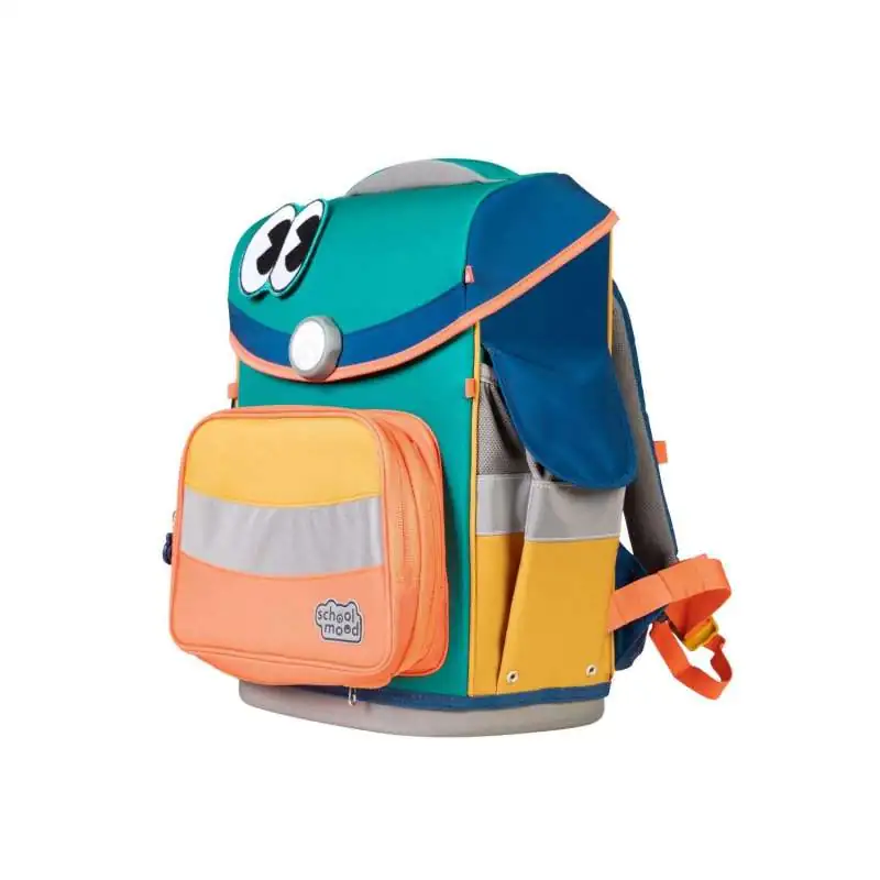 SCHOOL MOOD Schulranzen TIMELESS Pro Set 6 tlg - Pro Happy Emerald Happy Colours Collection seitliche Front