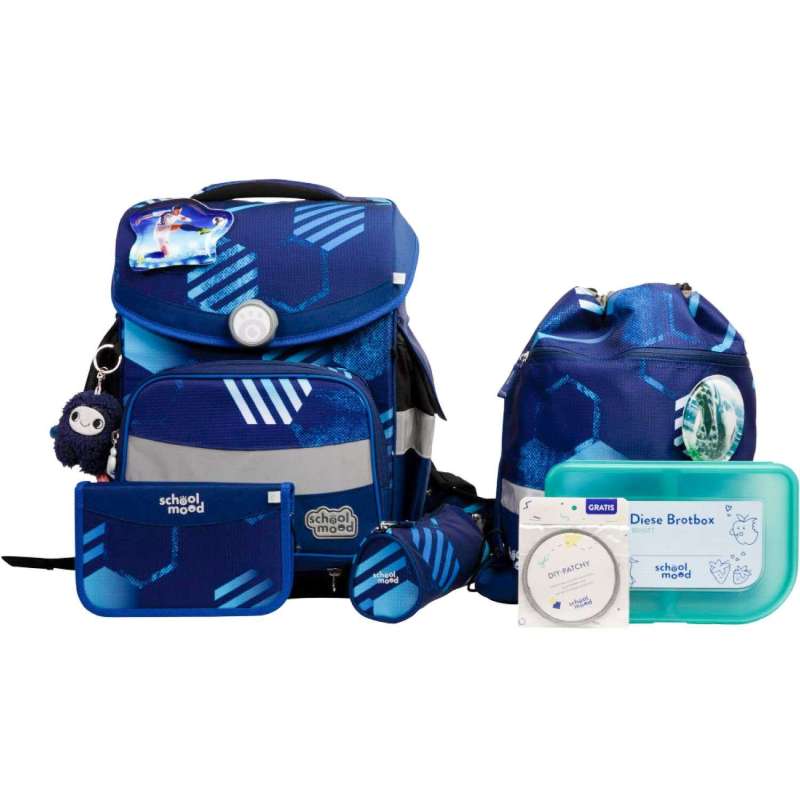 SCHOOL MOOD Schulranzen TIMELESS Pro Set 6 tlg - Pro Jonas Fußball