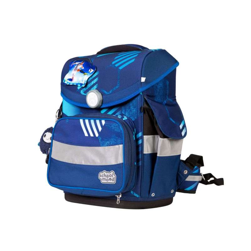 SCHOOL MOOD Schulranzen TIMELESS Pro Set 6 tlg - Pro Jonas Fußball seitlich