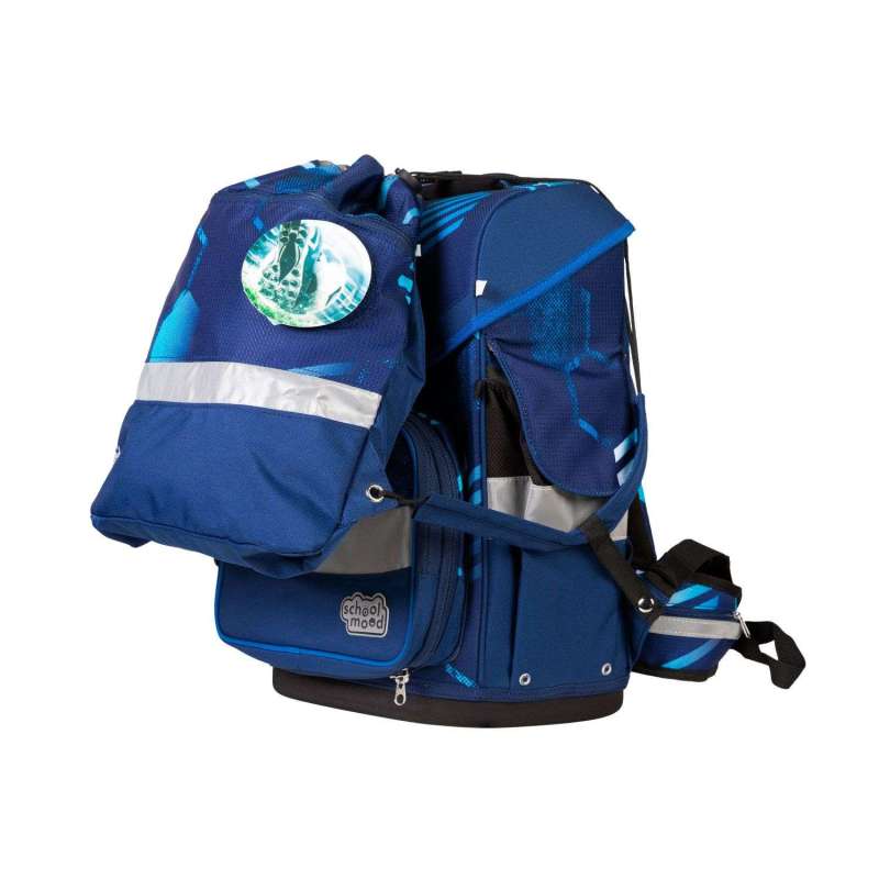 SCHOOL MOOD Schulranzen TIMELESS Pro Set 6 tlg - Pro Jonas Fußball Schulranzen mit Sporttasche