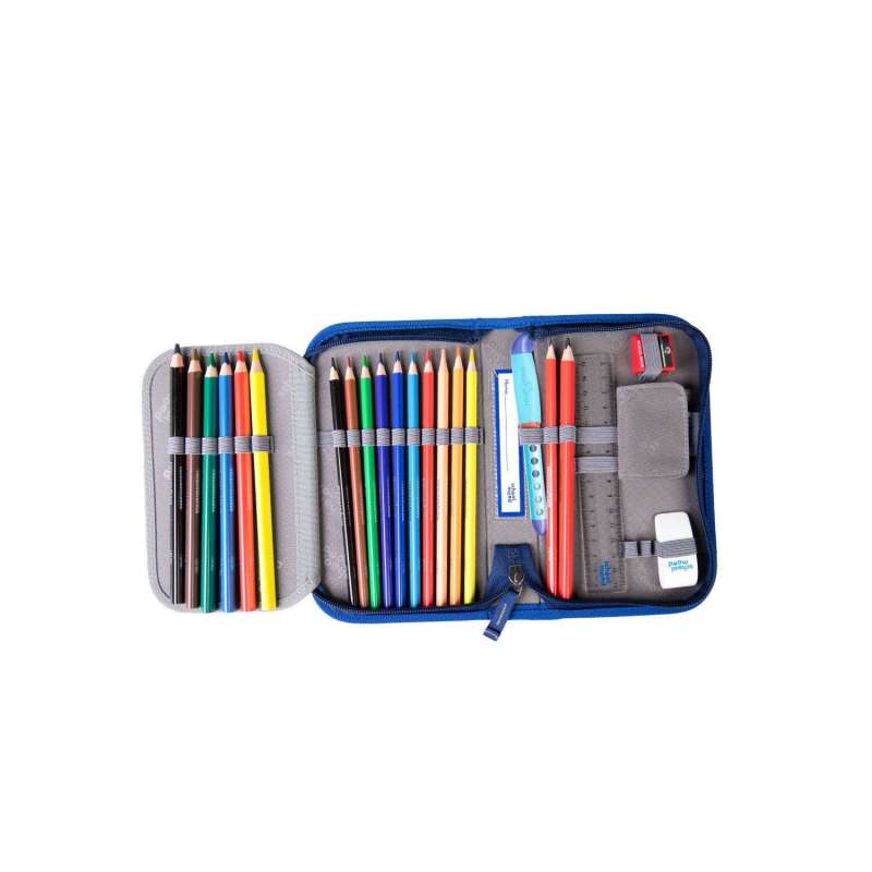 SCHOOL MOOD Schulranzen TIMELESS Pro Set 6 tlg - Pro Jonas Fußball Schüleretui offen