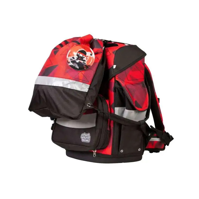 SCHOOL MOOD Schulranzen TIMELESS Pro Set 6 tlg - Pro Kai Ninja Schulranzen mit Sporttasche