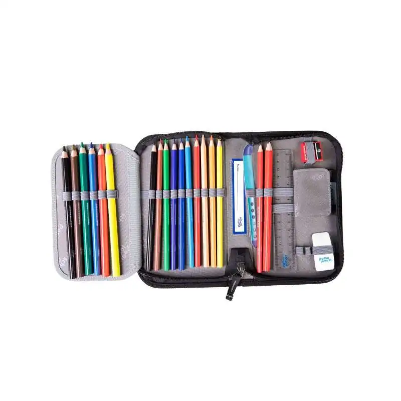 SCHOOL MOOD Schulranzen TIMELESS Pro Set 6 tlg - Pro Kai Ninja Schüleretui offen