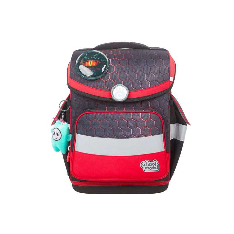 SCHOOL MOOD Schulranzen TIMELESS Pro Set 6 tlg - Pro Mika Drache Front