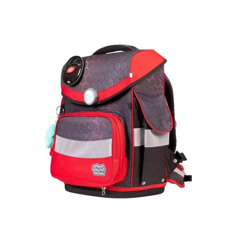 SCHOOL MOOD Schulranzen TIMELESS Pro Set 6 tlg - Pro Mika Drache seitliche Front