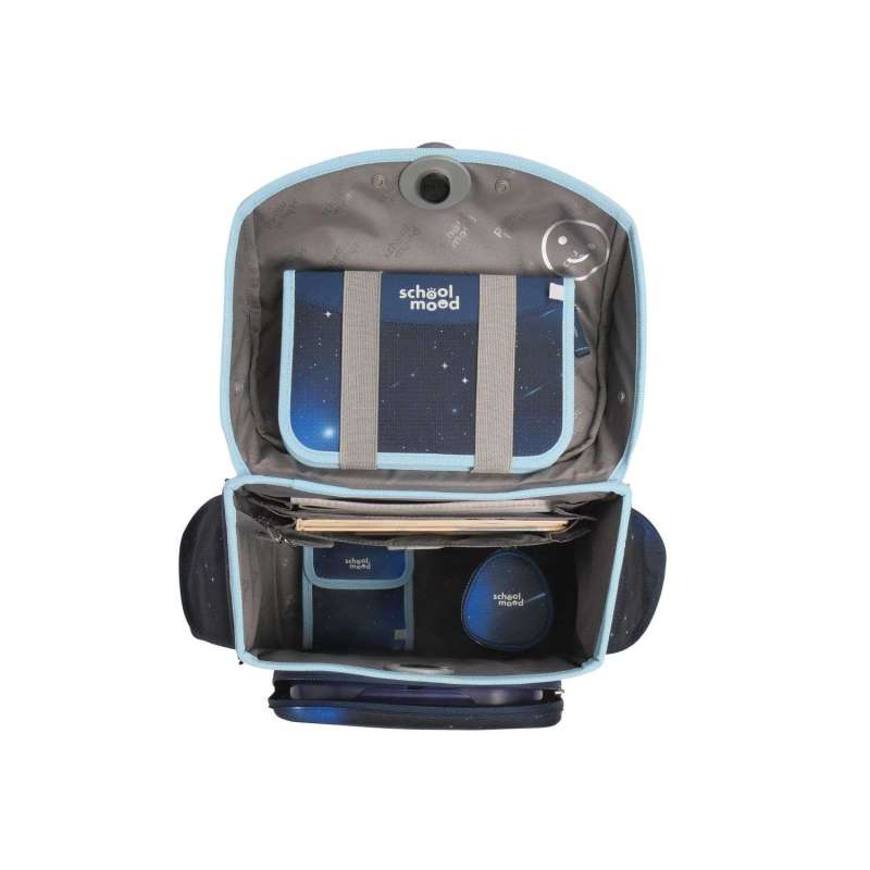 SCHOOL MOOD Schulranzen TIMELESS Pro Set 6 tlg - Pro Moritz Weltall offen