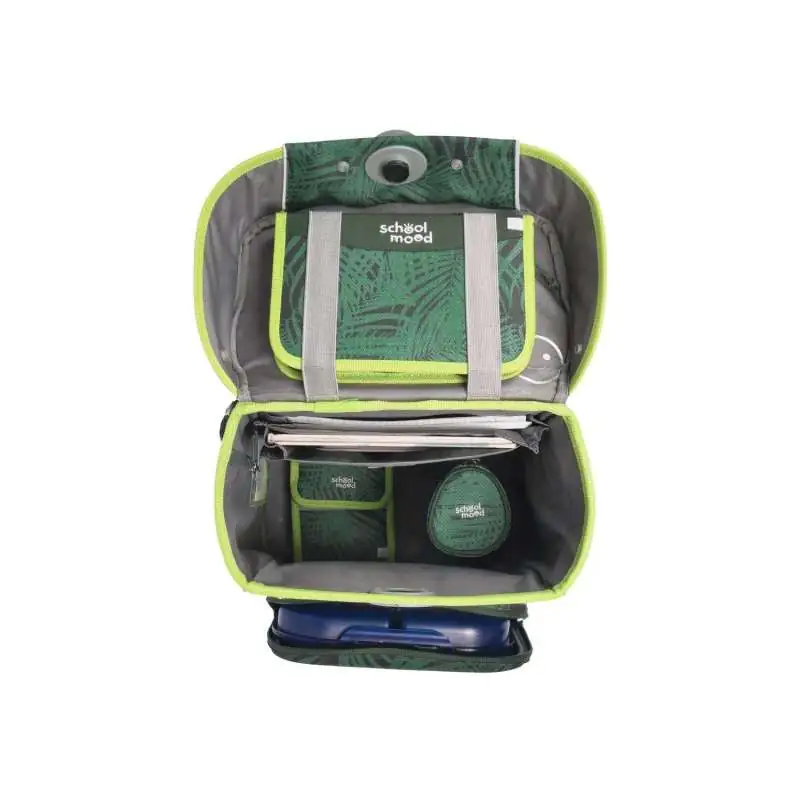 SCHOOL MOOD Schulranzen Champion Ranzen Pro Set 6 tlg - Pro Daniel Dinosaurier offen