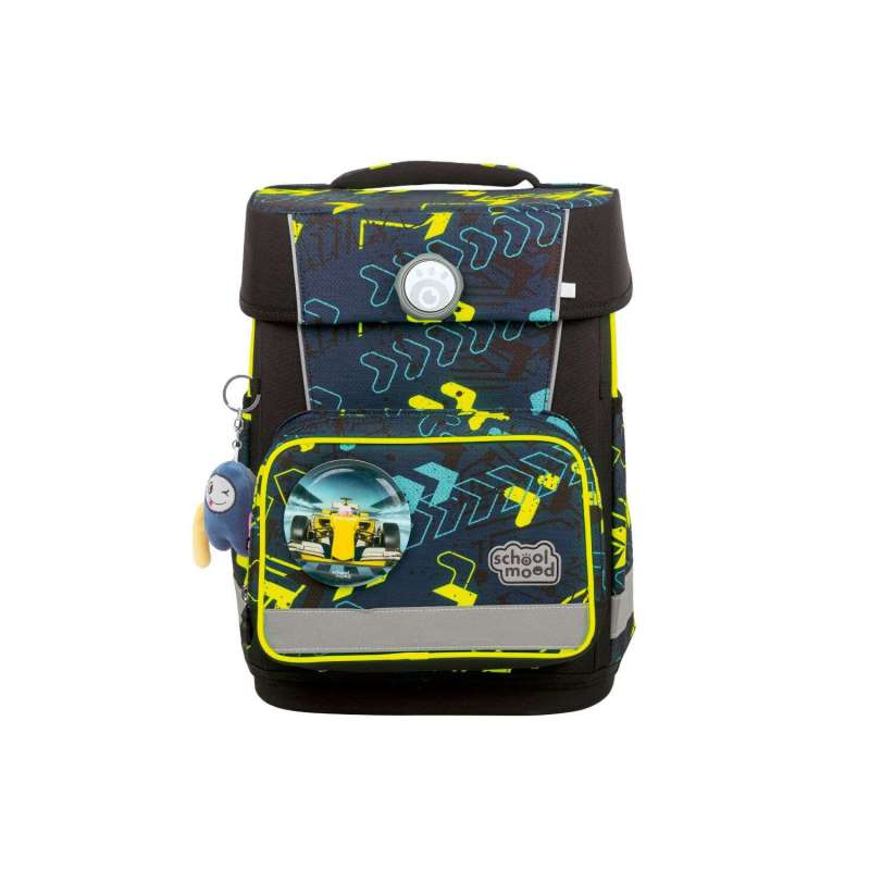 SCHOOL MOOD Schulranzen Champion Ranzen Pro Set 6 tlg - Pro Elias Rennwagen Front