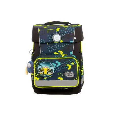 SCHOOL MOOD Schulranzen Champion Ranzen Pro Set 6 tlg - Pro Elias Rennwagen Front